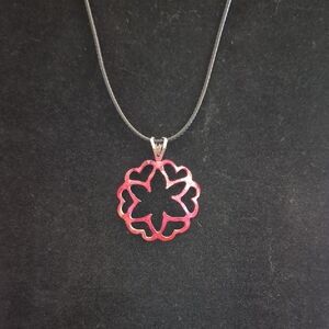 Sapphireskies Designs Metal Pierced Heart Sterling & Alcohol Ink Pendant